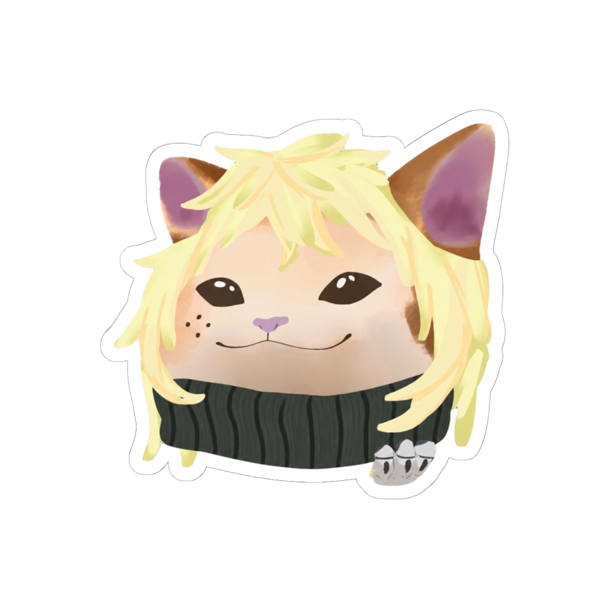 Locking Cat Funny Sticker | Cute Cunning Feline Vinyl Decal