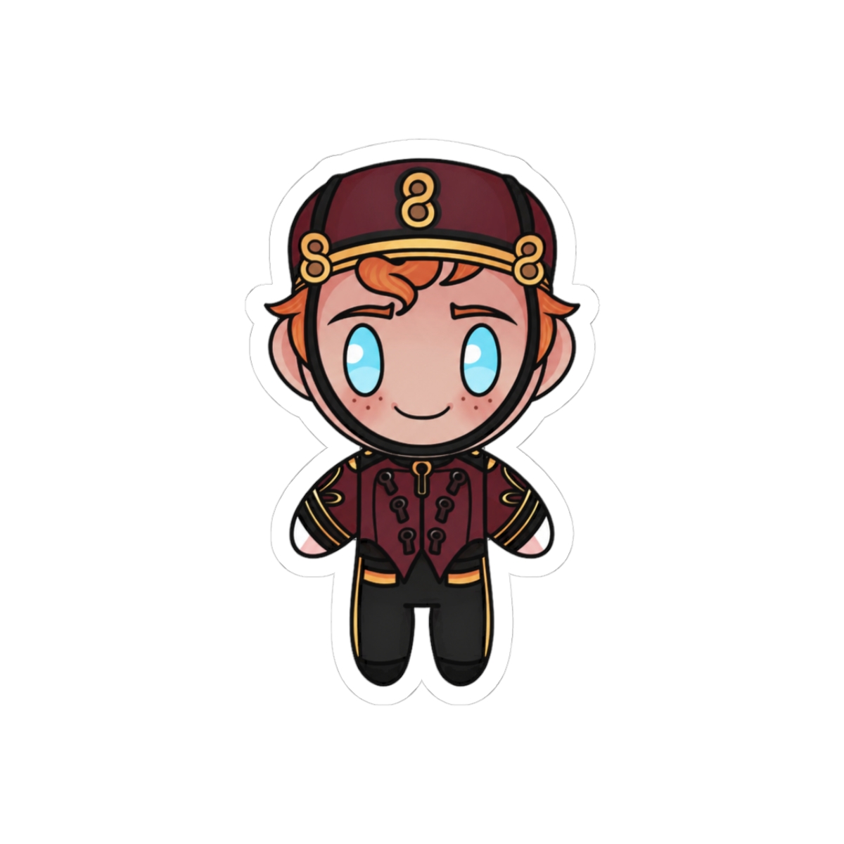 Mini Doorman Cute Charm Sticker | Vintage Hat Tip Vinyl Decal