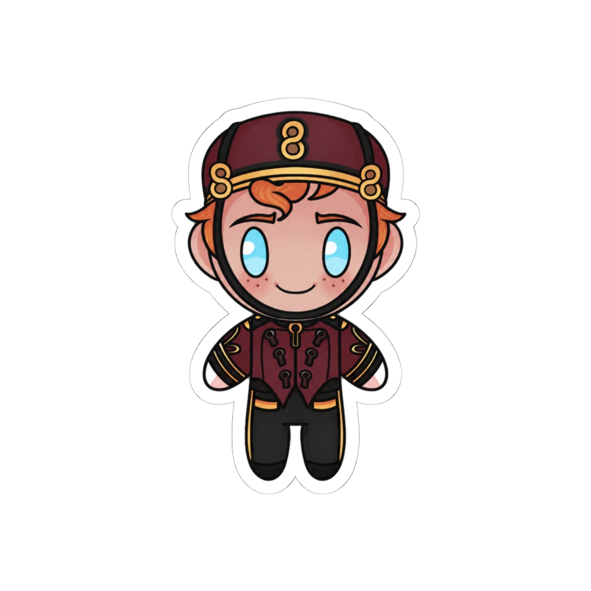 Mini Doorman Cute Charm Sticker | Vintage Hat Tip Vinyl Decal
