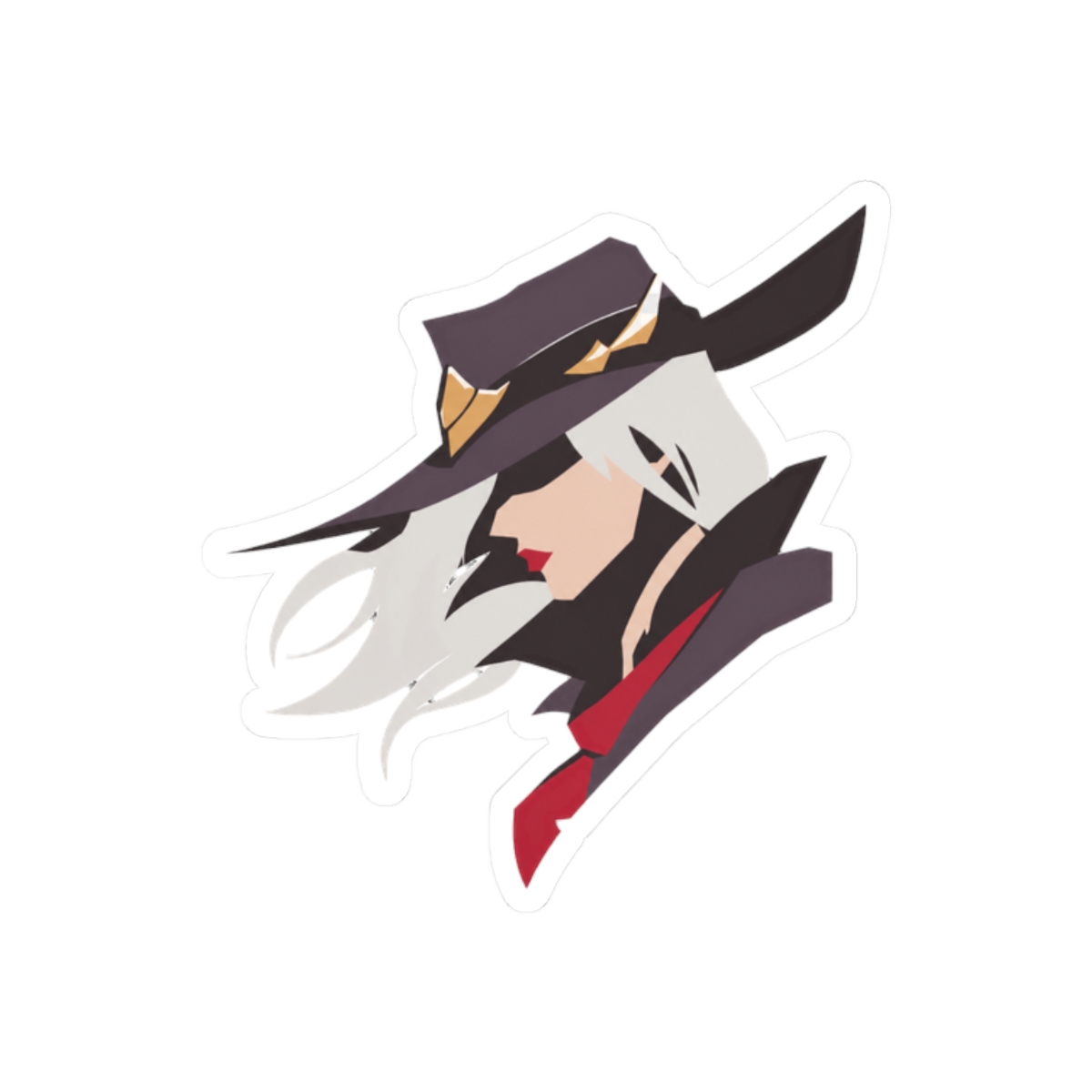 Minimalist Deadlock Sticker | Sleek Tactical Gamer Vinyl Decal - alternate angle 3, merchandise