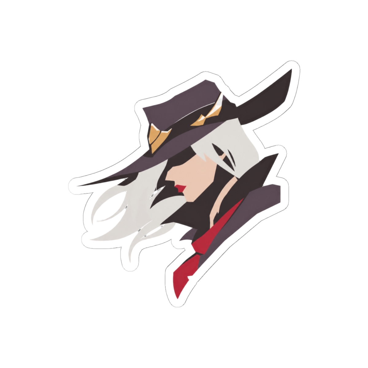 Minimalist Deadlock Sticker | Sleek Tactical Gamer Vinyl Decal - alternate angle 1, merchandise