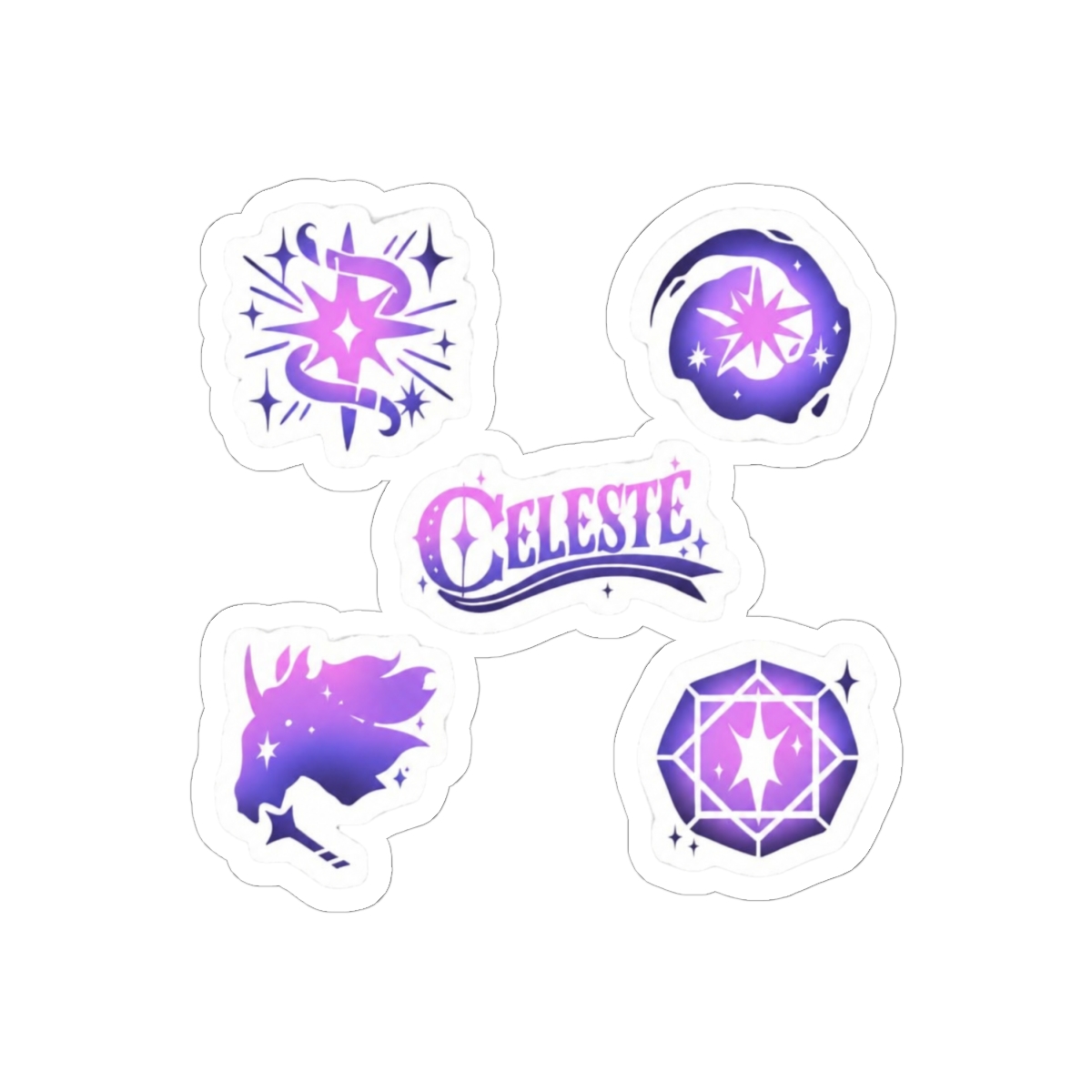 Celeste Deadlock Ability Icons Pixel Stickers | Gamer Vinyl Decals - alternate angle 1, merchandise