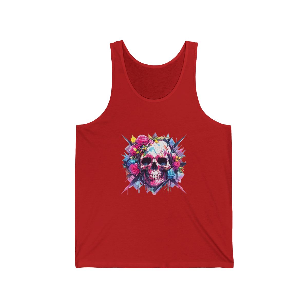 Totenkopf Skull Skeleton Flowy Tank Top - Gothic Punk Edge - alternate angle 2, merchandise