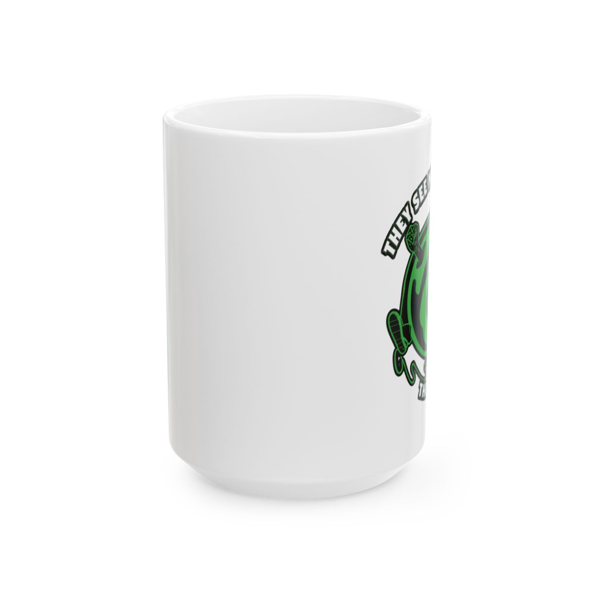 Quick View "They See Me Rollin" Black Glossy Mug - alternate angle 1, merchandise